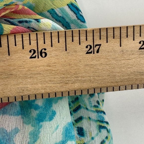 Chicos Womens Loose Blouse Ikat Pattern Lightweight Round Neck Multicolor L/XL - Picture 3 of 7